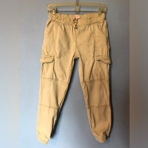 Rewash Girls Pull On Stretch Cargo Pants Sz L Elastic Waist & Ankles Drawstring